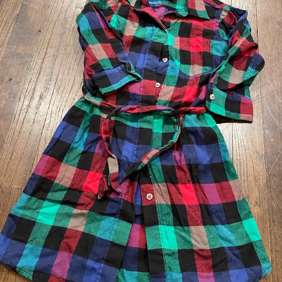 Steven Alan beautiful plaid shirt dress with tie size 6 - Picture 2 of 4